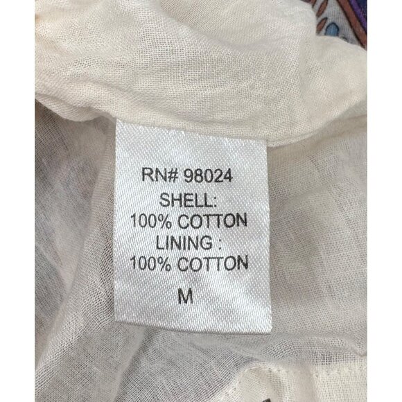 Caroline‎ Constas floral paisley babydoll boho colorful maxi dress sz M - Picture 8 of 8